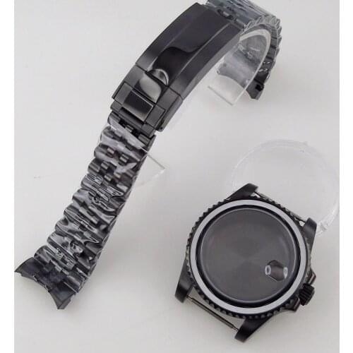 40mm Sapphire Glass PVD Coated Watch Case Fit NH35A NH36A MIYOTA 8215 821A 8205 MOVEMENT