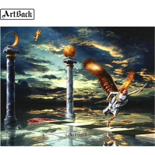 Full square & round 5d diy diamond painting angel portrait landscape diamond mosaic 3d diamond embroidery art decoration