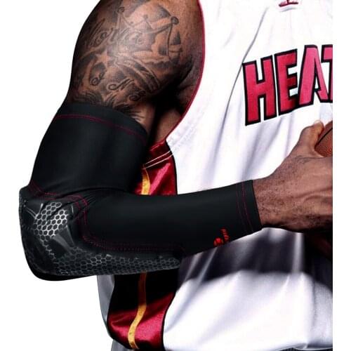 Kuangmi 1 pc Crashproof Pads Elbow Support Brace Compression Shooter Sleeve Elbow Pads Basketball Arm Warmers Elbow Protector