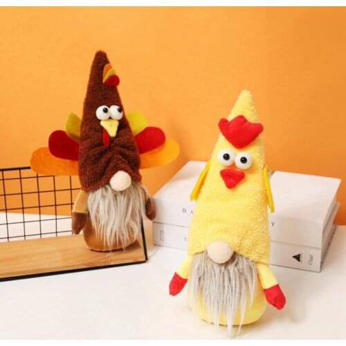 Thanksgiving Day Faceless Doll Ornaments Handmade Tomte Desktop Cartoon Rudolph Doll Decoration Festival Children Gifts