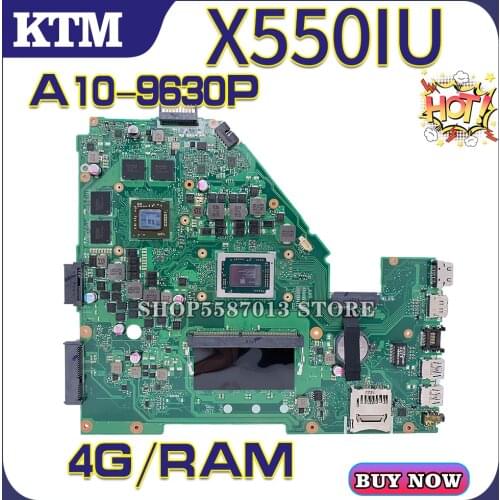 XV50I for ASUS X550I X550IU X550IK VX50IU VX50IK laptop motherboard mainboard 100% test OK A10-9630P cpu 4G/RAM