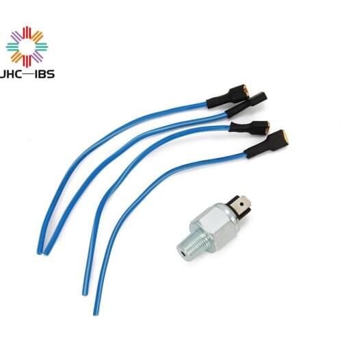 Motorcycle Thread Silver Replacement Brake Stop Light Switch +Cables For Harley-Davidson Models 2004 Newer