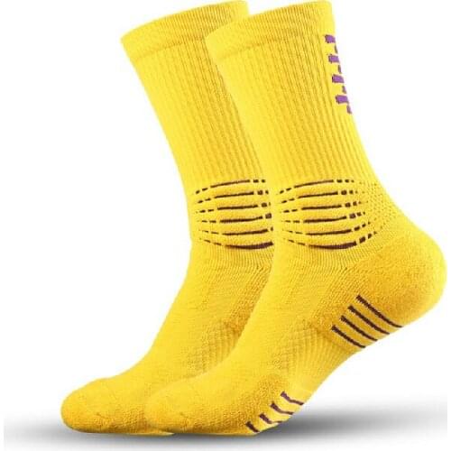 Baasploa 2021 Men Professional Sport Cycling Socks Breathable Non-Slip Football Socks Compression Function Cycling Sock White