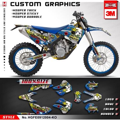KUNGFU GRAPHICS Motocross Sticker Kit for Husaberg FE390 FE450 FE570 FX450 FE570S FE FS FX 390 450 570 2009 2010 2011 2012