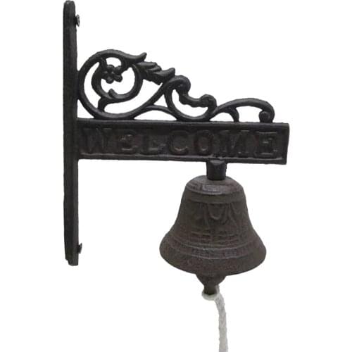 Vintage Style Wall Mounted Cast Iron Doorbell For Farmhouse Garden And Yard