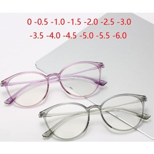 Retro Cat Eye Clear Lens Nearsighted Spectacle Women Myopia Optical Eyewear -0.5 -1 -1.5 -2 -2.5 -3 -3.5 -4 -4.5 -5 -5.5 -6.0