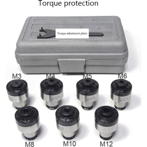 7PCS Tapping Machine Chucks M3/M4/M5/M6/M8/M10/M12 for Self-locking Pneumatic Tapping Machine