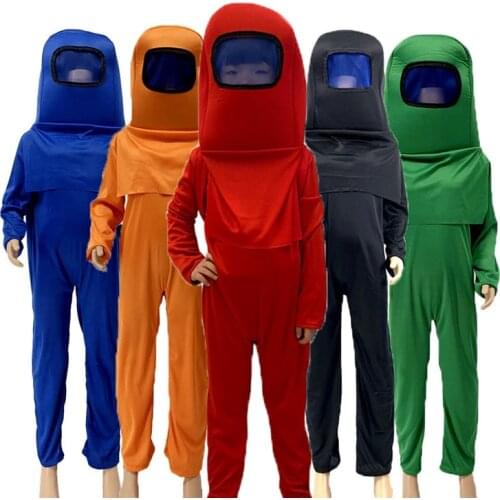 Game Space Kill Costume Cosplay Anime Child Among Us Carnival Jumpsuit Kids Halloween Dress Up Mask Backpack Bodysuit New