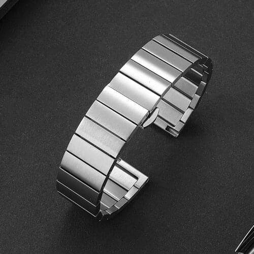 Stainless Steel Watchbands Silver 16mm 18mm 20mm 22mm Metal Watch Band Strap Wrist Watches Bracelet