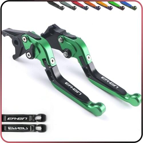 CK CATTLE KING CNC Aluminum Foldable Extendable Motorcycle Brakes Clutch Levers For KAWASAK ER6N ER-6N ER-6f 2006 2007 2008