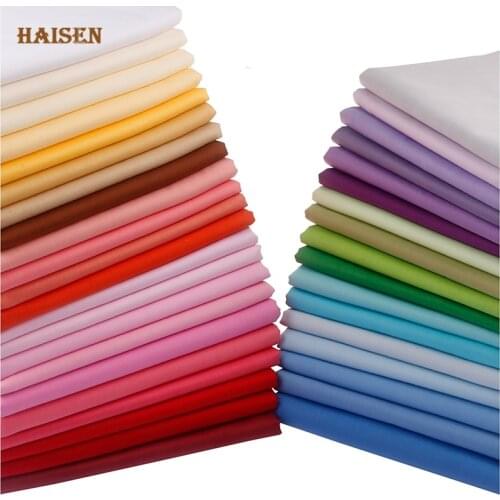 Solid Color Series Clothes Fabric Printed Twill Cotton Cloth DIY Sewing Quilting Material For Baby&Childrens Bedcloth By Meters