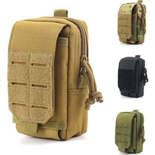 Tactical Molle Pouch Military Waist Bag Men EDC Tool Bag Waterproof Nylon Vest Pack Phone Case Camping Hiking Hunting Bags