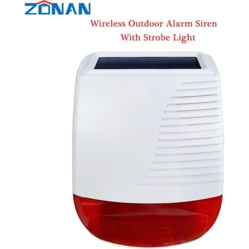 433MHz Outdoor Solar Waterproof Siren Wireless Light Flash Strobe Loudspeaker for Home Burglar Wifi 4G GSM Alarm Security System
