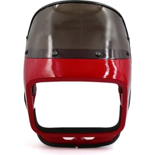 Uxcell Red ABS Plastic Motorcycle Front Headlight Cover Visor Fairing Mask for GS125