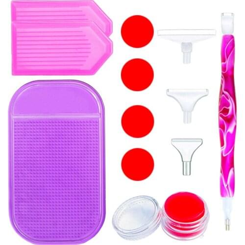 Magic Sticky Mat Handmade Resin Point Drill Pen Kit for Diamond Painting Tool Pen Easy to Pick Up Diamond Embroidery Accessories