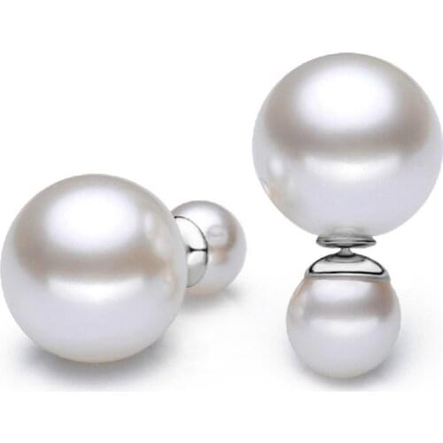 Overall S925 sterling silver Pearl earrings Natural shell pearl earrings Fashion Party wedding jewelry for women Free shipping