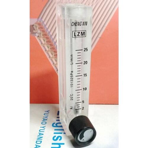 0.1-1/0.3-3/0.5-5/1-10/2-20/2-25LPM Push In Fit 6 OD Tube LZM-8M Acrylic Adjustable Panel Ar Rotameter Flow Meter With Valve
