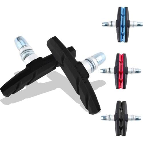 1 Pair Bicycle Brake Pads Silent Durable MTB Mountain Bike V Brake Pads Rubber Blocks Bike Brake Holder Cycling Bicycle Parts