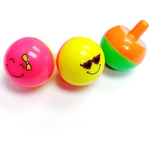 12 pcs smile happy ball spin tops Toys girls Boys Kids Toys Birthday Party Pinata Bag Filler Loot Favors Gift Prizes Novelty