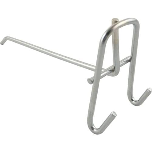 25pcs 150mm Length Grid Wall Bracket Display Hooks Metal Chrome-plated Store Supermarket Display Hooks