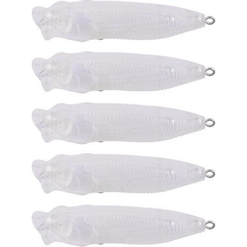 50pcs 6.5cm/5.2g Blank Nude Baits Crankbait Minnow Bait Unpainted Lure Bodies Fishing Bait