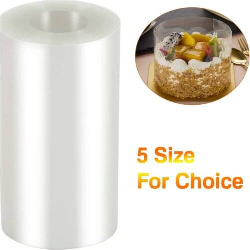 8/10/12/15/20CM Transparent Mousse Cake Roll Cake Collar DIY Acetate Sheet Surrounding Edge Clear Cake Strip Baking Decoration