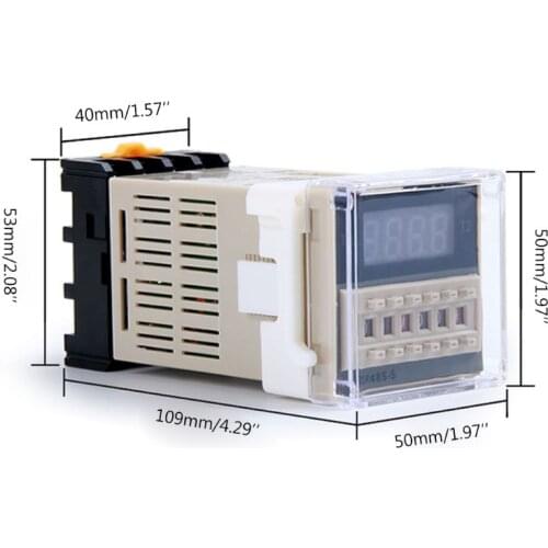 AC/DC 12v-380v DH48S-S Programmable Time Relay Cycle control Delay w Socket Base