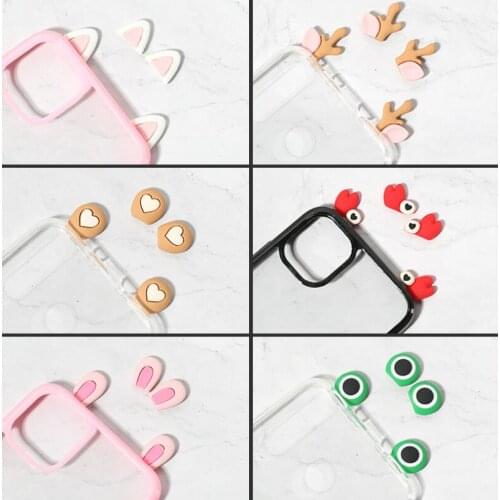 10Pairs/lot Cut Cartoon Cat Ear Resin Cabochon Fit Phone Case Decoration DIY Scrapbooking Hair Bows Center Jewelry Accessories