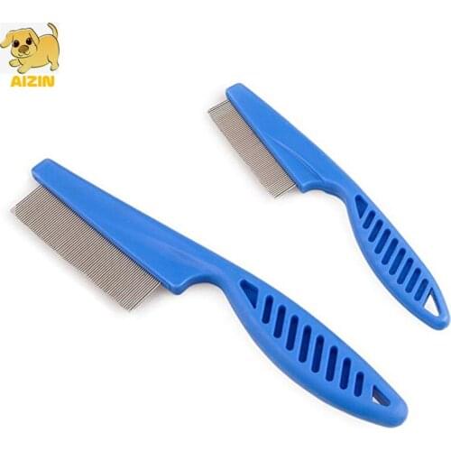 Safety Pet Dog Grooming Comb Brush Stainless Steel Candy For Flea Removal Cleaning Dog Cat Use Protect Combs Tool Pet Product