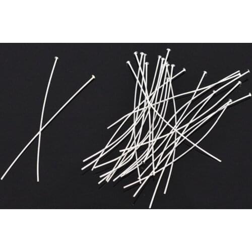 DoreenBeads Copper Head Pins Silver Plated 5cm(2")long,0.5mm(gauge,)20 PCs