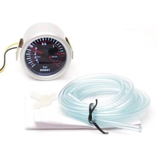 Digital Universal 52mm Car Turbo Boost Vacuum -1~2 BAR Gauge Press Pressure Gauge Pointer Meter Smoke Len LED