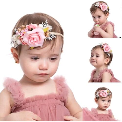 Childrens Hairband Colored Headwear Cute Newborn Baby Elastic Wreath Headband Infant Accessories Photograph Pro Baby Girls