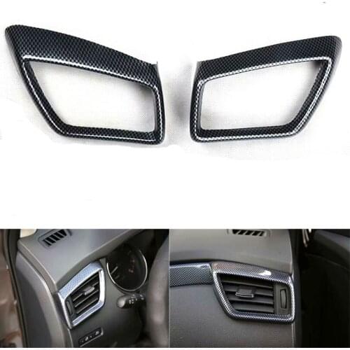 For Nissan Qashqai 2016 LHD Car Dashboard Side Air Vent Decoration Frame Trim Stickers Car Styling Mouldings ABS