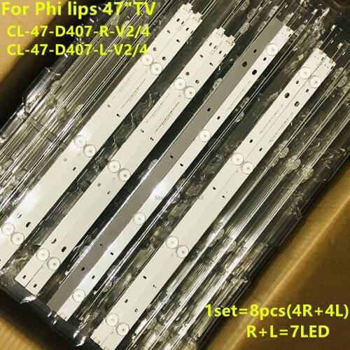 LED Backlight Strips (8) for Phi lips CL-47-D407-R-V2 CL-47-D407-L-V2 replacement for CL-47-D407-R-V4 CL-47-D407-L-V4