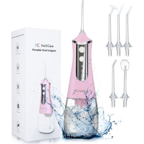 Oral Irrigator USB Rechargeable Water Flosser Portable Dental Water Jet 220/300ML Portable Water Tank Waterproof Teeth Cleaner