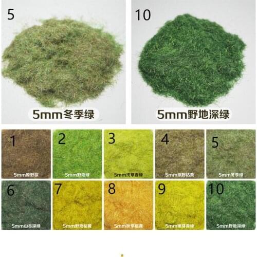 5mm Artificial Tree Powder Flock Grass Model Decor Landscape Decoration Home Garden DIY Accessories Building Model Material