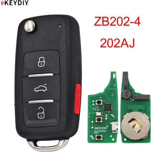 KD ZB202-4 202AJ Smart Remote Key New Type ZB202 Multi-functional ZB Remote Smart Car Key for KDX2 Fit More than 2000 Models