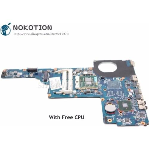 NOKOTION 639521-001 Laptop Motherboard For HP Pavilion G6 G6-1000 MAIN BOARD HM55 UMA DDR3 Free CPU