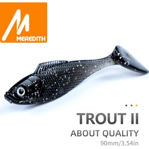 Meredith Trout 10pcs/lot Fishing Tackle Bait 10 Colors Fishing Soft Lures Mermaid Tail 9g/90mm Free Shipping JX61-09-10