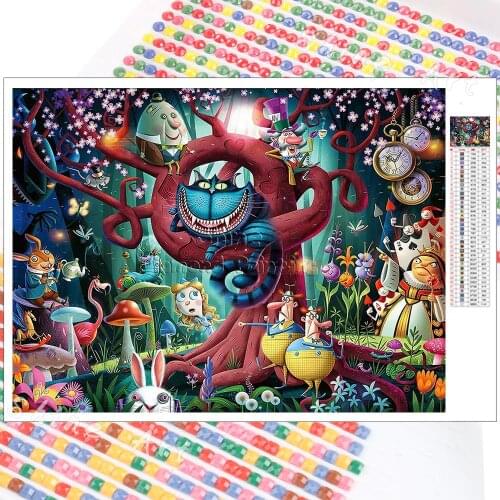 Diamond Painting Kit Disney Cartoon Fantasy Wonderland Landscape 5D DIY Mosaic Embroidery Full Square Round Christmas Gift Home