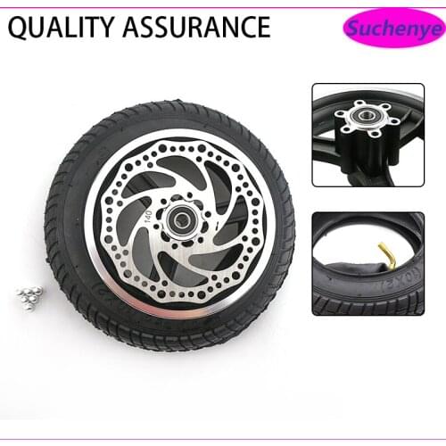10 Inch 10x2 Inflatable Wheel Tire 10x2-6.1 Thickening Inner Outer Tyre with Alloy Rim for Xiaomi Mijia M365 Electric Scooter