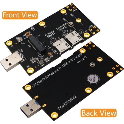 NGFF(M.2) to USB 3.0 Adapter with Dual NANO SIM card Slot for 3G/4G/5G Module