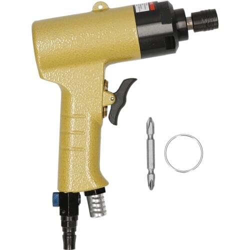 Air Screw Driver Pneumatic Screwdriver Pistol Air Screwdriver with Self-Lock Chuck Forward & Reverse for Screwing Unscrewing