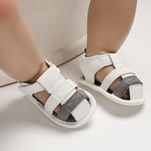 Newborn Sandals Baby Boy Girls Shoes Soft Sole White Shoes Summer Causal Shoes Size 0-18 Months