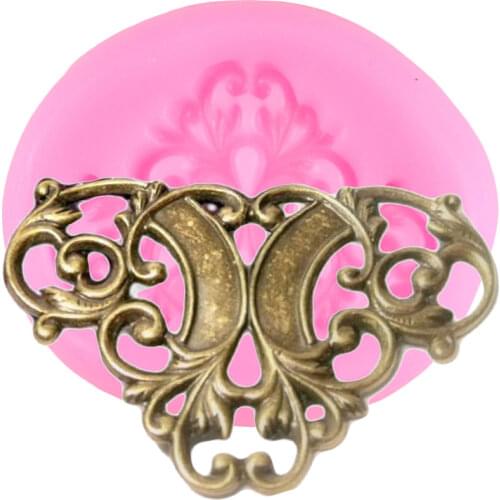 Victorian Corner Silicone Mold Relief Cake Border DIY Cupcake Topper Fondant Cake Decorating Tools Candy Chocolate Gumpaste Mold