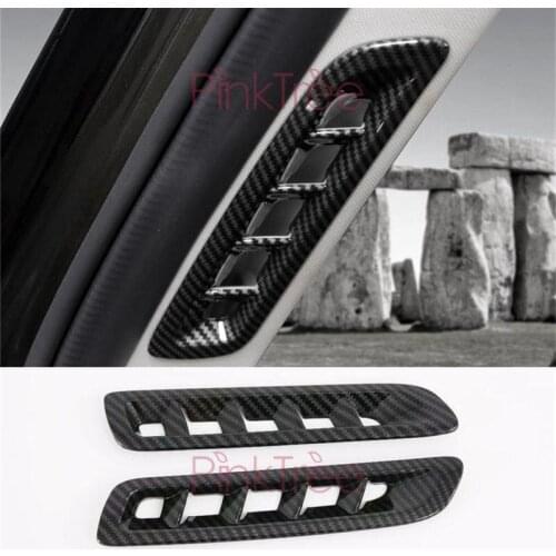 Carbon Fiber Color A-Pillar Stereo Speaker Frame Decoration Cover Trim Car Styling Accessories For Mazda 6 Atenza 2019 2020