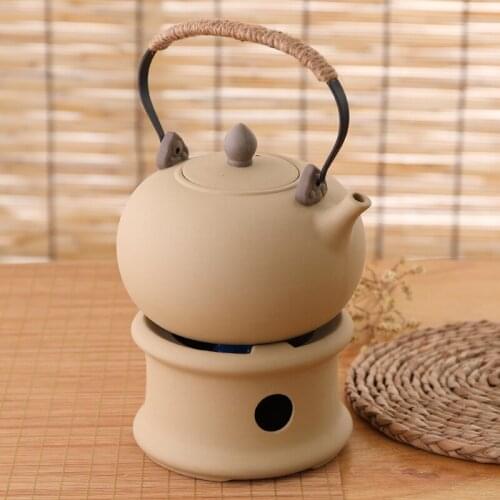 Japanese ceramic retro tea pot kettle KungFu charcoal stove electric crude pottery large teapot teaware