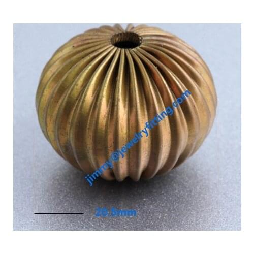 Jewelry findings wholesale 20.5 mm corrugate beads oval shape DIY beads