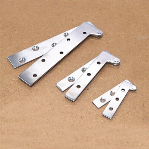 Stainless Steel Grinding Hinges 64mm 100mm 150mm Hidden Upper and Lower Hinge Connector 2pcs