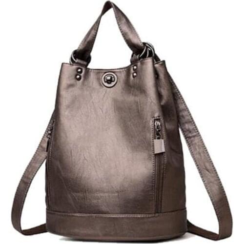 Bagpack 3 in 1 Women Leather Backpack Designer Shoulder Bags For Women 2019 School Bags For Teenage Girls Mochila Feminina Mujer